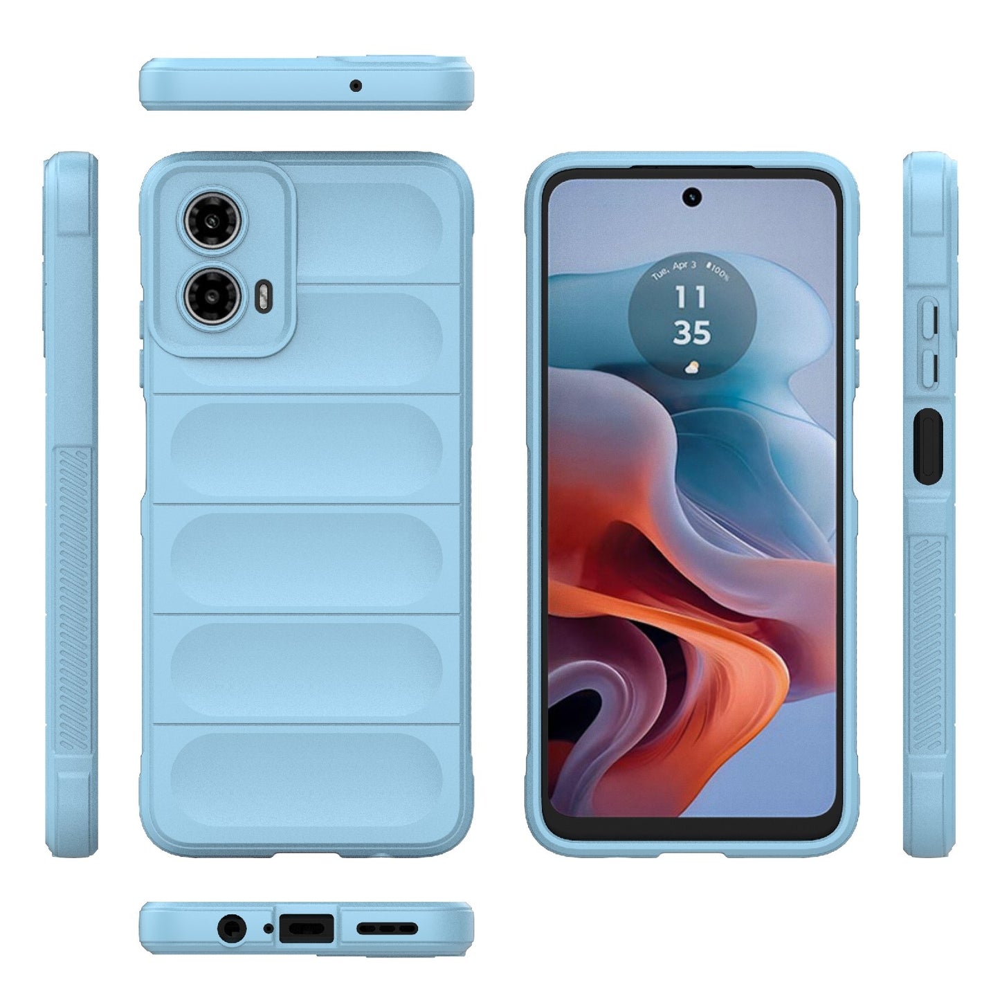 Motorola Moto G34 5G Magic Shield TPU + Flannel Phone Case: Durable, Non-toxic, Easy Access, Stylish Design