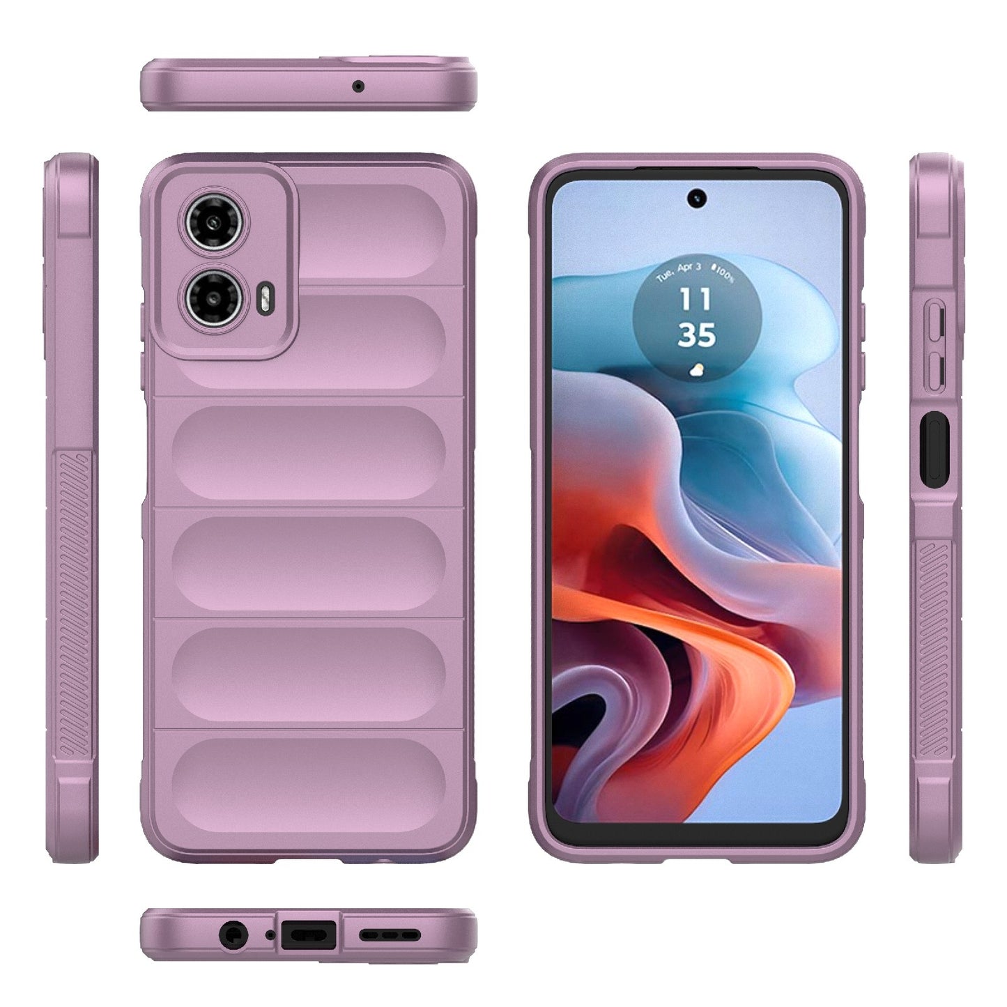 Motorola Moto G34 5G Magic Shield TPU + Flannel Phone Case: Durable, Non-toxic, Easy Access, Stylish Design