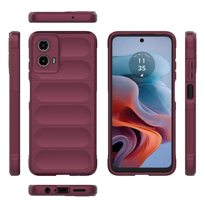 Motorola Moto G34 5G Magic Shield TPU + Flannel Phone Case: Durable, Non-toxic, Easy Access, Stylish Design