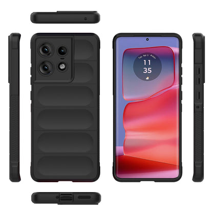 Motorola Edge 50 Pro 5G Global Magic Shield TPU + Flannel Phone Case: Durable, Non-toxic, Easy Access, Stylish Design