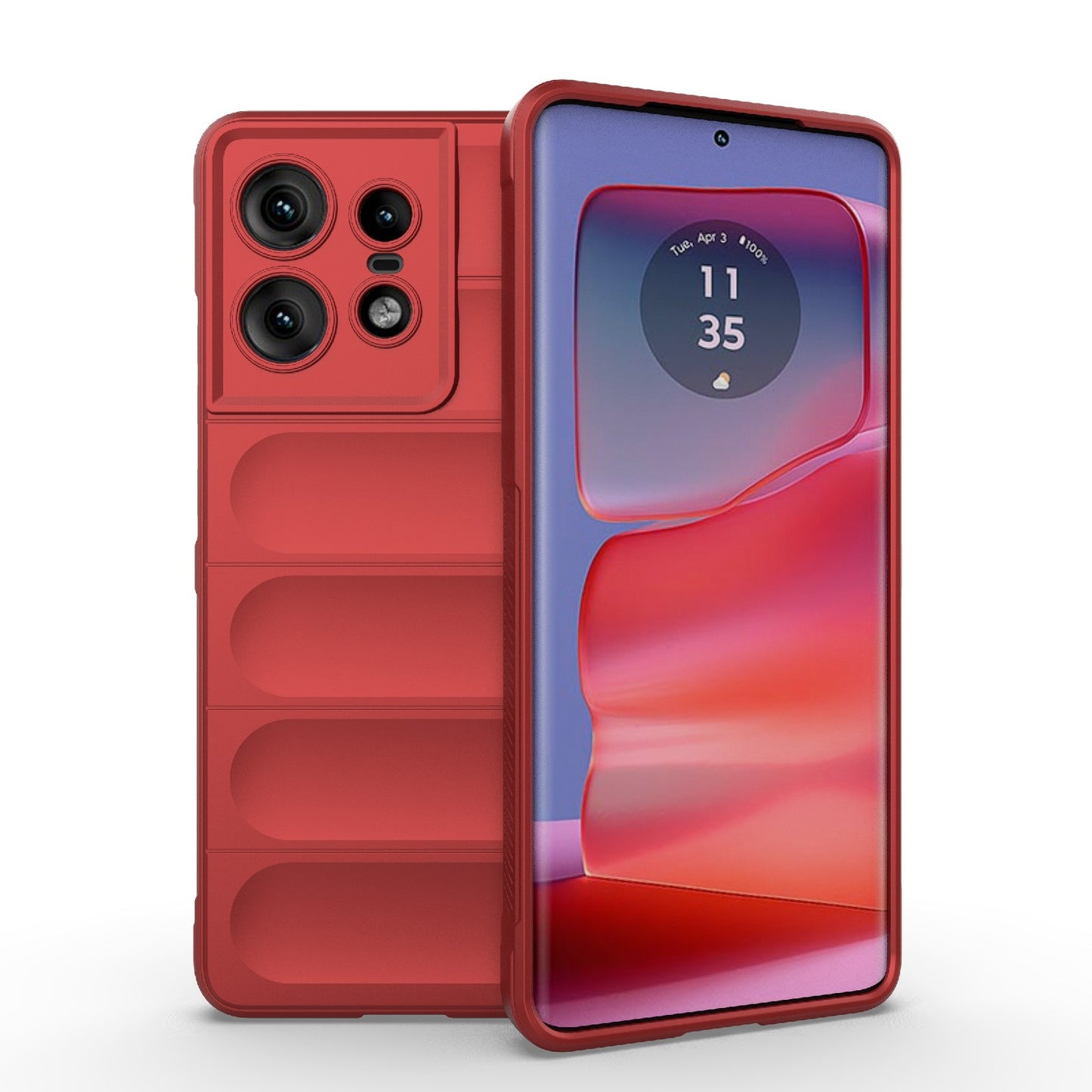 Motorola Edge 50 Pro 5G Global Magic Shield TPU + Flannel Phone Case: Durable, Non-toxic, Easy Access, Stylish Design