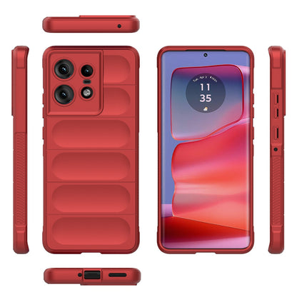 Motorola Edge 50 Pro 5G Global Magic Shield TPU + Flannel Phone Case: Durable, Non-toxic, Easy Access, Stylish Design
