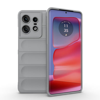 Motorola Edge 50 Pro 5G Global Magic Shield TPU + Flannel Phone Case: Durable, Non-toxic, Easy Access, Stylish Design