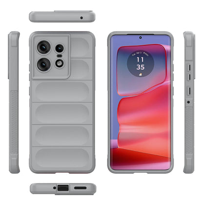 Motorola Edge 50 Pro 5G Global Magic Shield TPU + Flannel Phone Case: Durable, Non-toxic, Easy Access, Stylish Design