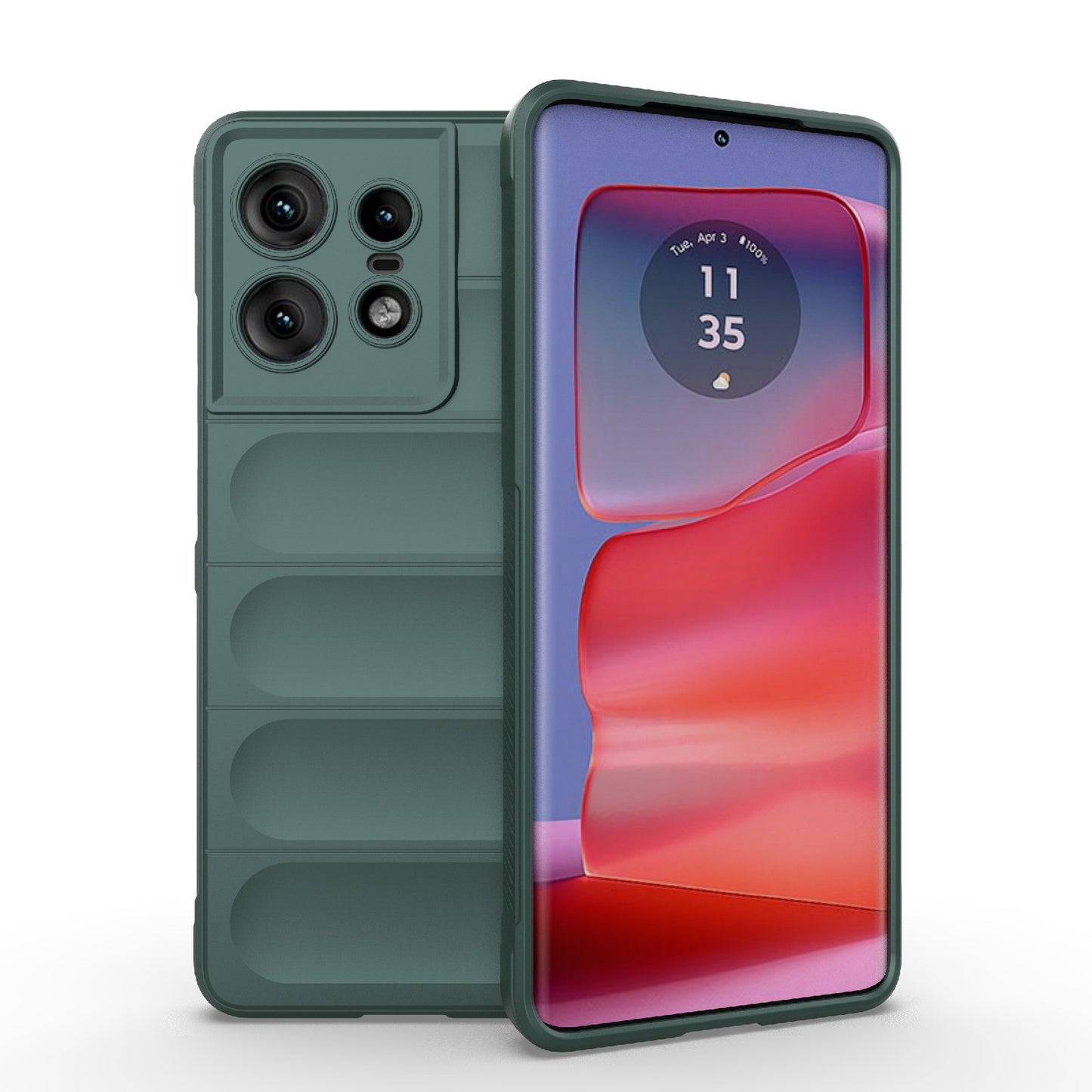 Motorola Edge 50 Pro 5G Global Magic Shield TPU + Flannel Phone Case: Durable, Non-toxic, Easy Access, Stylish Design