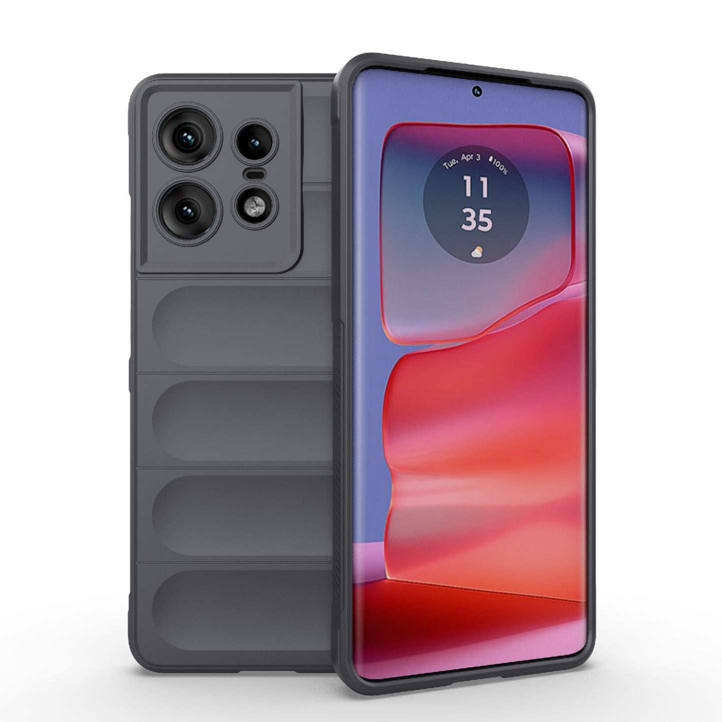 Motorola Edge 50 Pro 5G Global Magic Shield TPU + Flannel Phone Case: Durable, Non-toxic, Easy Access, Stylish Design