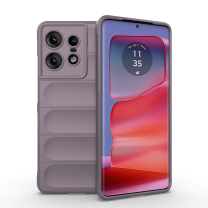 Motorola Edge 50 Pro 5G Global Magic Shield TPU + Flannel Phone Case: Durable, Non-toxic, Easy Access, Stylish Design
