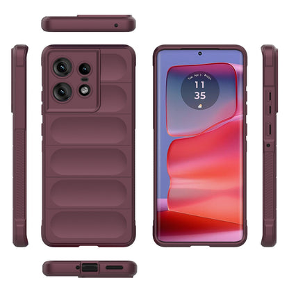 Motorola Edge 50 Pro 5G Global Magic Shield TPU + Flannel Phone Case: Durable, Non-toxic, Easy Access, Stylish Design