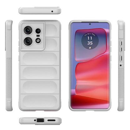 Motorola Edge 50 Pro 5G Global Magic Shield TPU + Flannel Phone Case: Durable, Non-toxic, Easy Access, Stylish Design