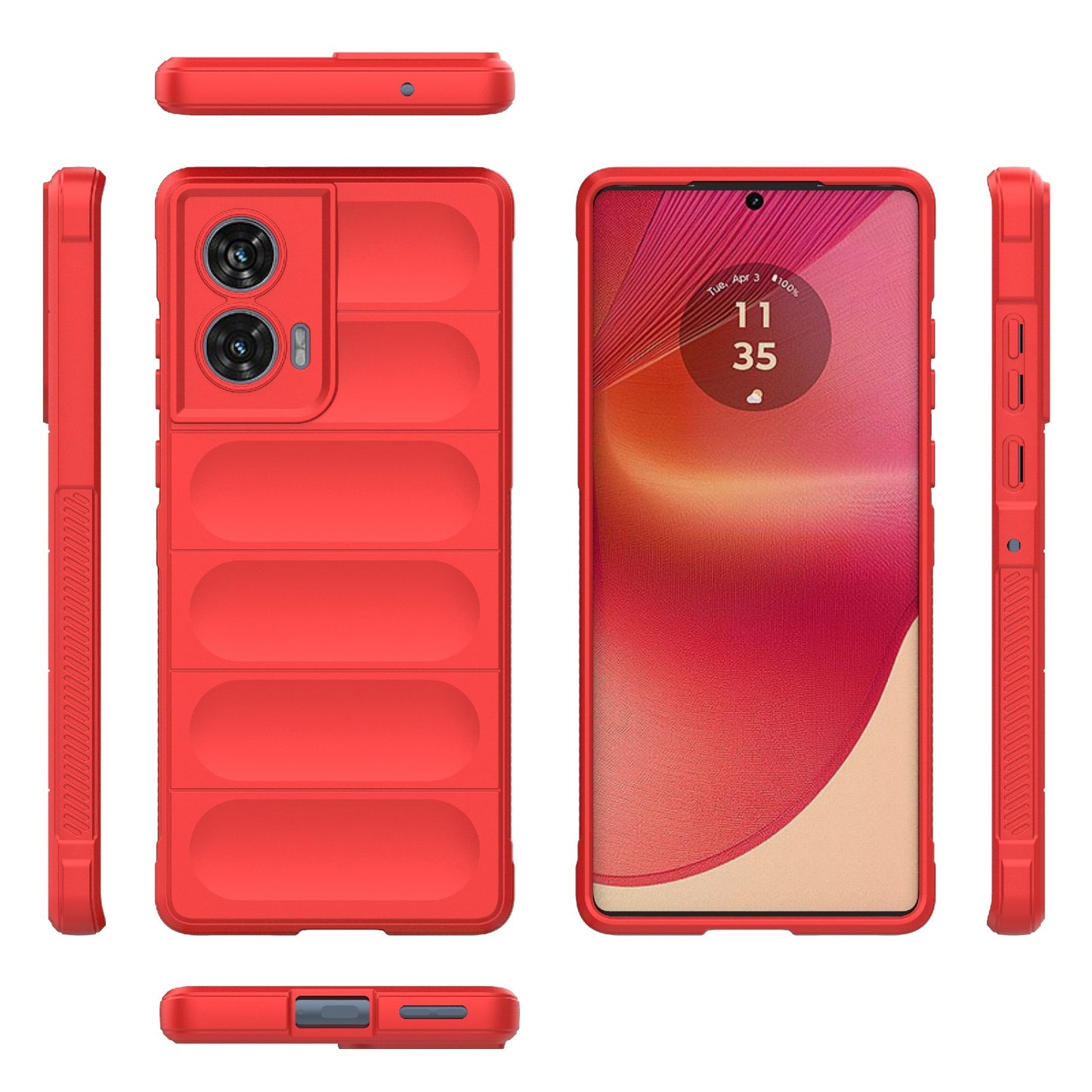 Motorola Edge 50 Fusion 5G Global Magic Shield TPU + Flannel Phone Case: Durable, Non-toxic, Easy Access, Stylish Design