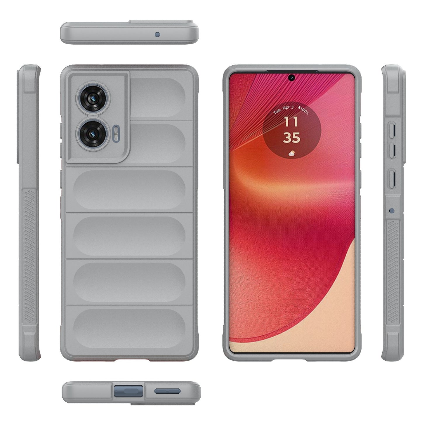 Motorola Edge 50 Fusion 5G Global Magic Shield TPU + Flannel Phone Case: Durable, Non-toxic, Easy Access, Stylish Design