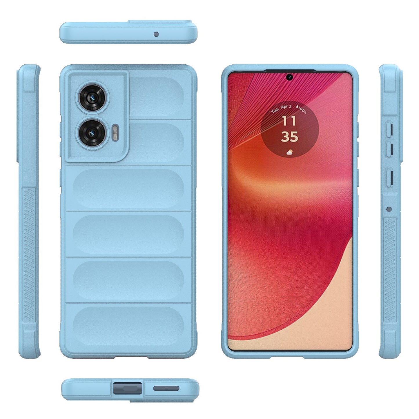 Motorola Edge 50 Fusion 5G Global Magic Shield TPU + Flannel Phone Case: Durable, Non-toxic, Easy Access, Stylish Design