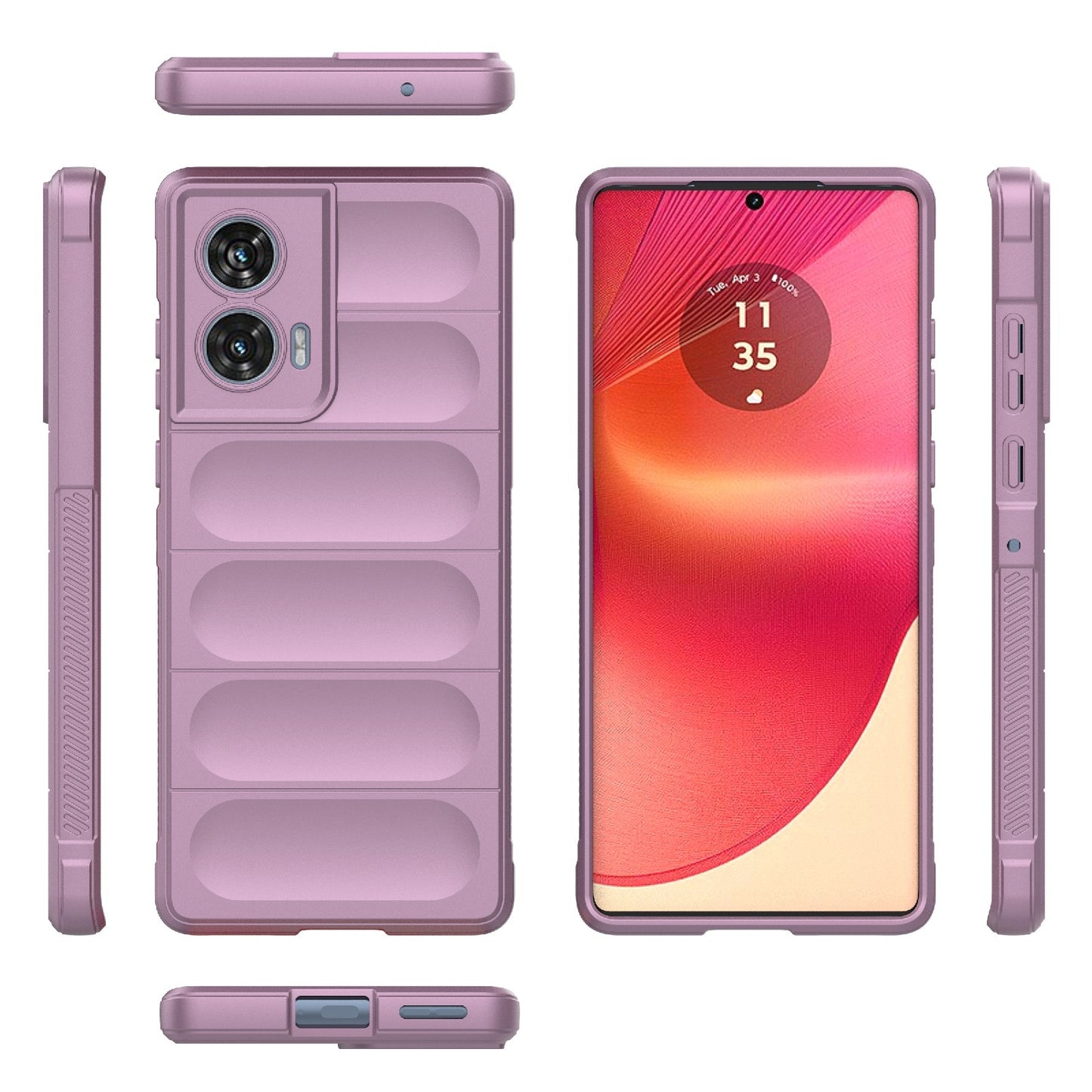 Motorola Edge 50 Fusion 5G Global Magic Shield TPU + Flannel Phone Case: Durable, Non-toxic, Easy Access, Stylish Design