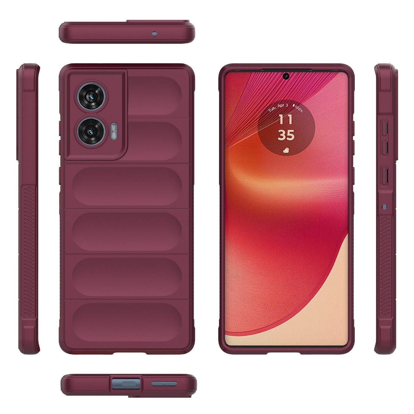 Motorola Edge 50 Fusion 5G Global Magic Shield TPU + Flannel Phone Case: Durable, Non-toxic, Easy Access, Stylish Design