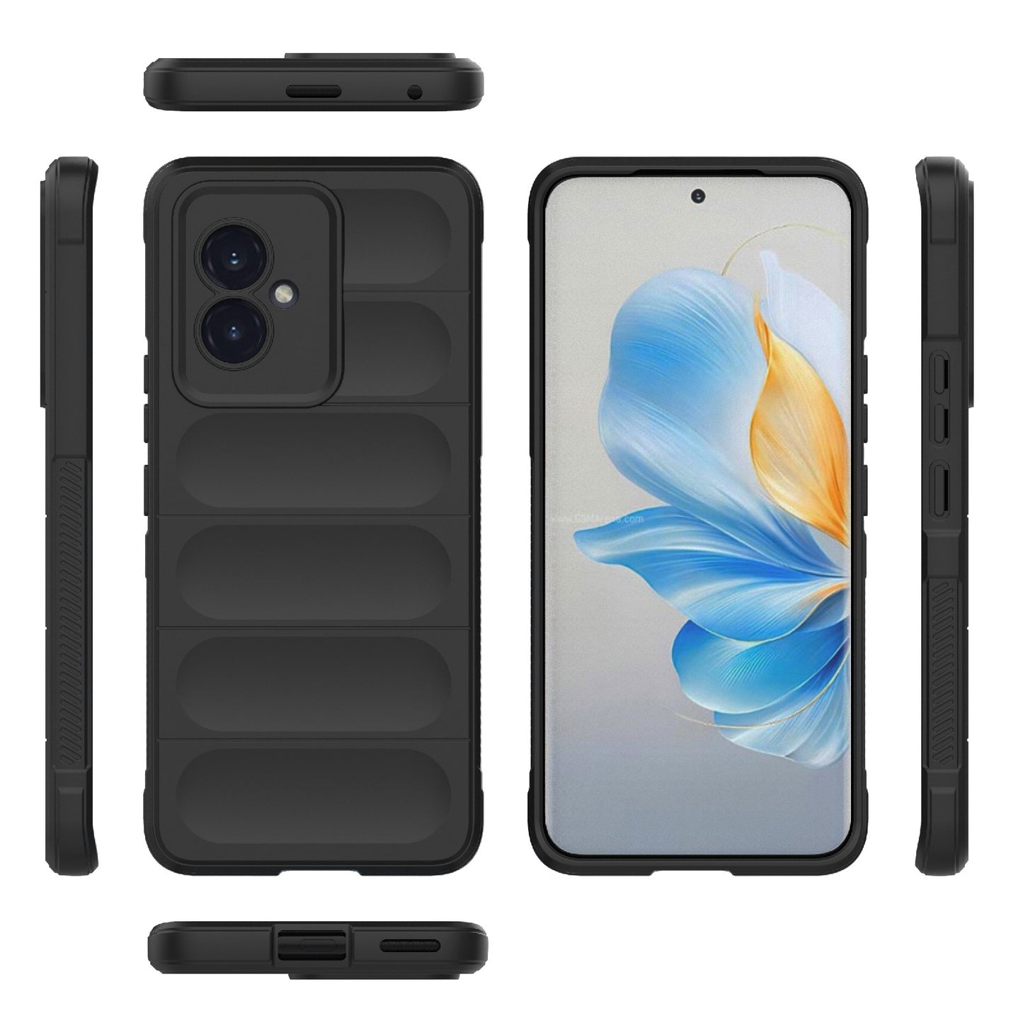 Honor 100 5G Magic Shield TPU + Flannel Phone Case: Durable, Non-toxic, Easy Access, Stylish Design