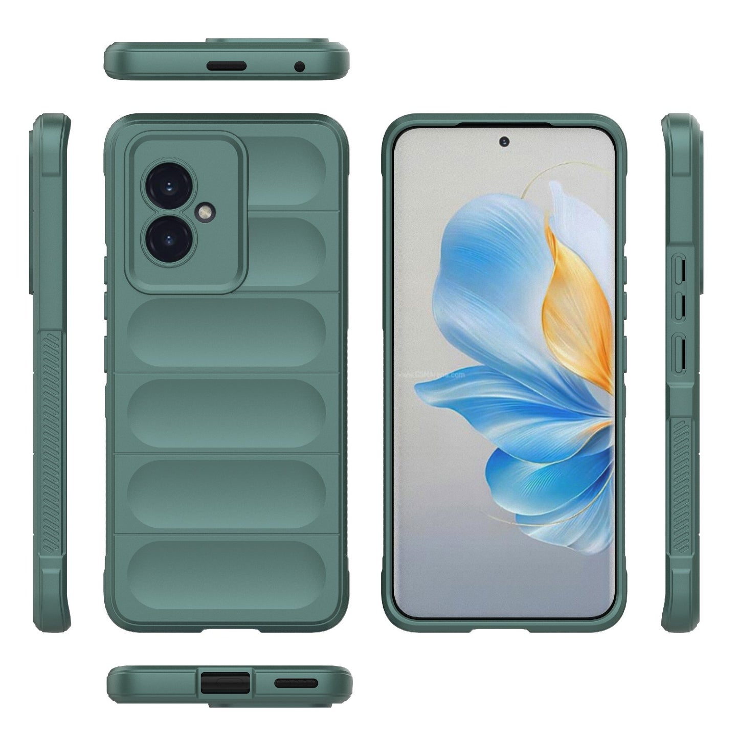 Honor 100 5G Magic Shield TPU + Flannel Phone Case: Durable, Non-toxic, Easy Access, Stylish Design