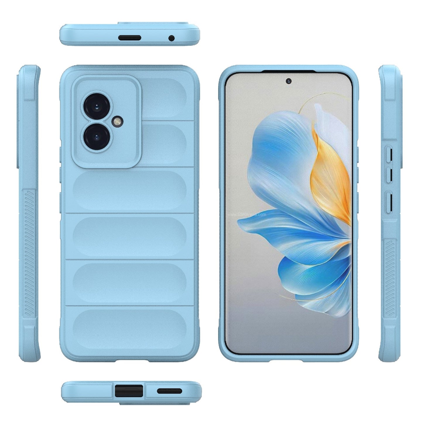 Honor 100 5G Magic Shield TPU + Flannel Phone Case: Durable, Non-toxic, Easy Access, Stylish Design