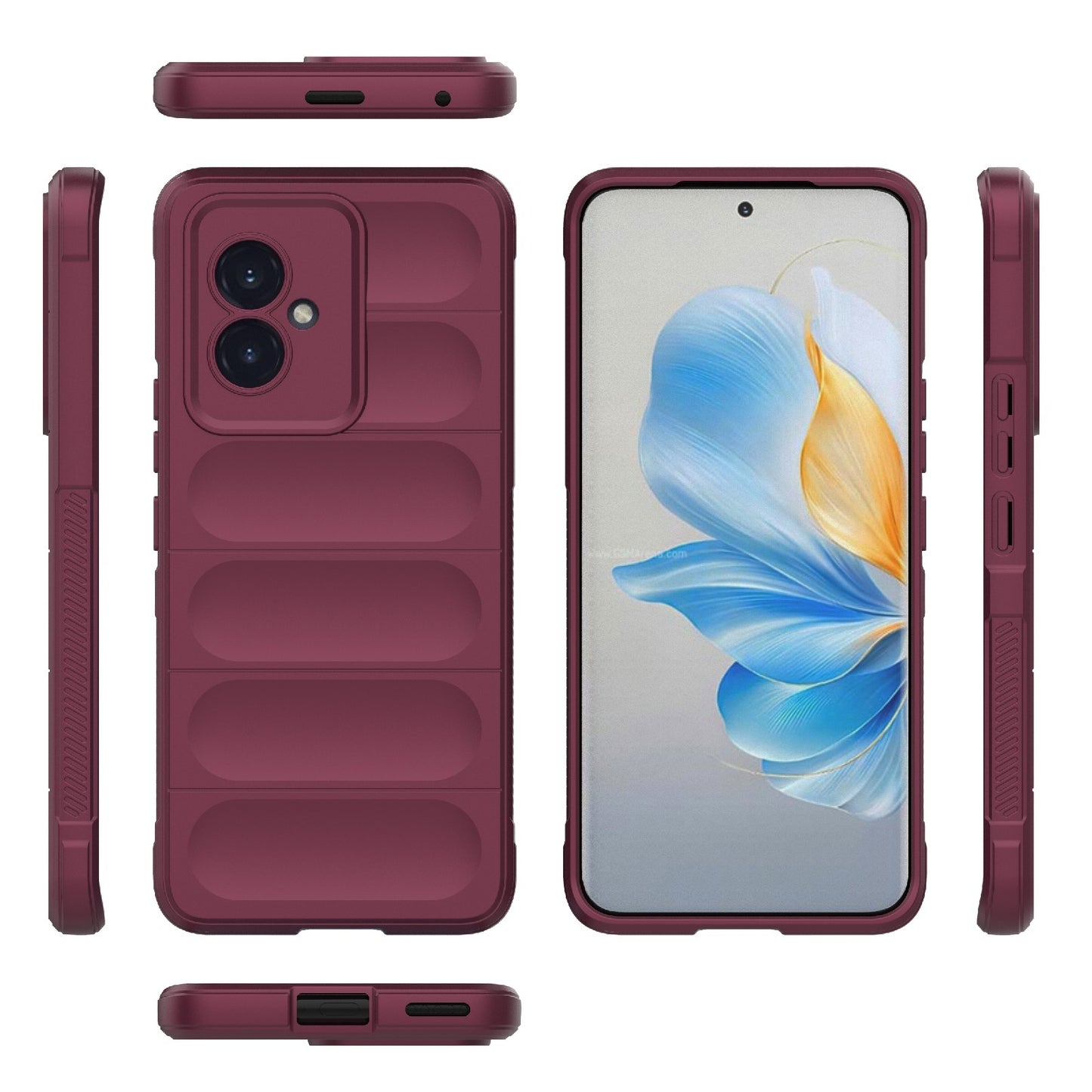 Honor 100 5G Magic Shield TPU + Flannel Phone Case: Durable, Non-toxic, Easy Access, Stylish Design