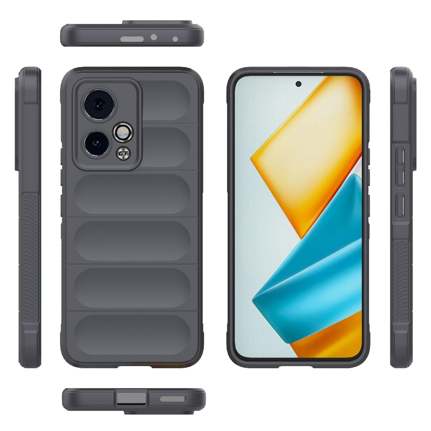 Honor 90 GT 5G Magic Shield TPU + Flannel Phone Case: Durable, Non-toxic, Easy Access, Stylish Design