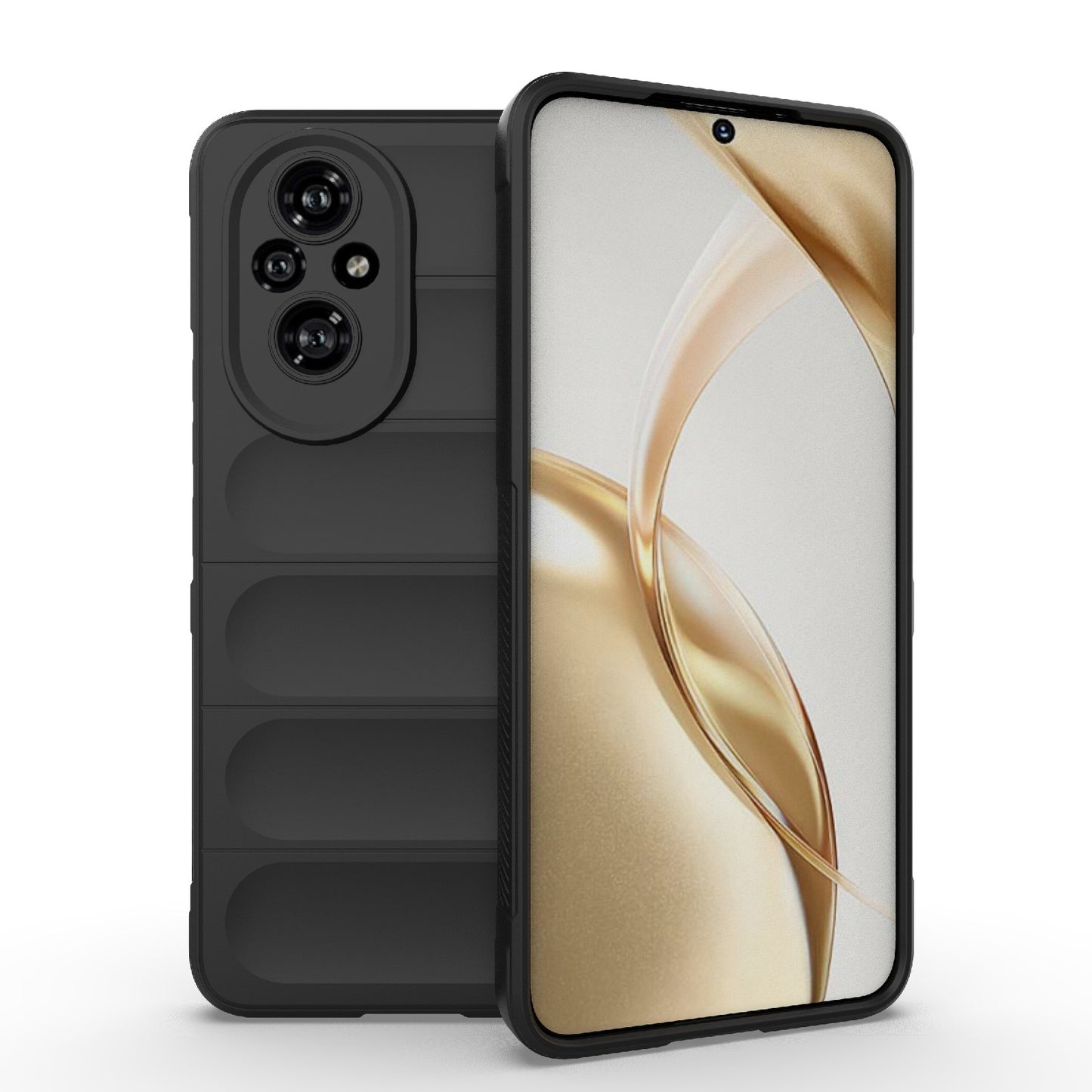 Honor 200 Magic Shield TPU + Flannel Phone Case: Durable, Non-toxic, Easy Access, Stylish Design