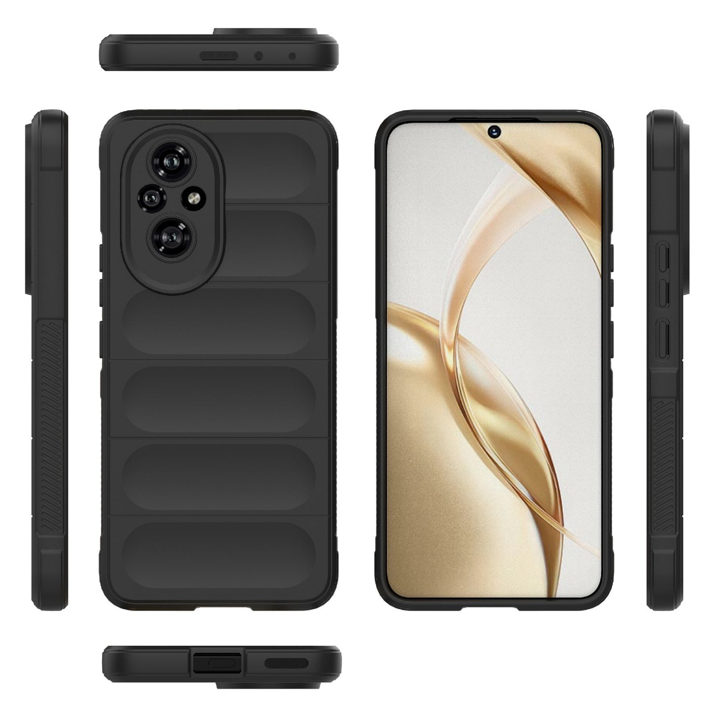 Honor 200 Magic Shield TPU + Flannel Phone Case: Durable, Non-toxic, Easy Access, Stylish Design