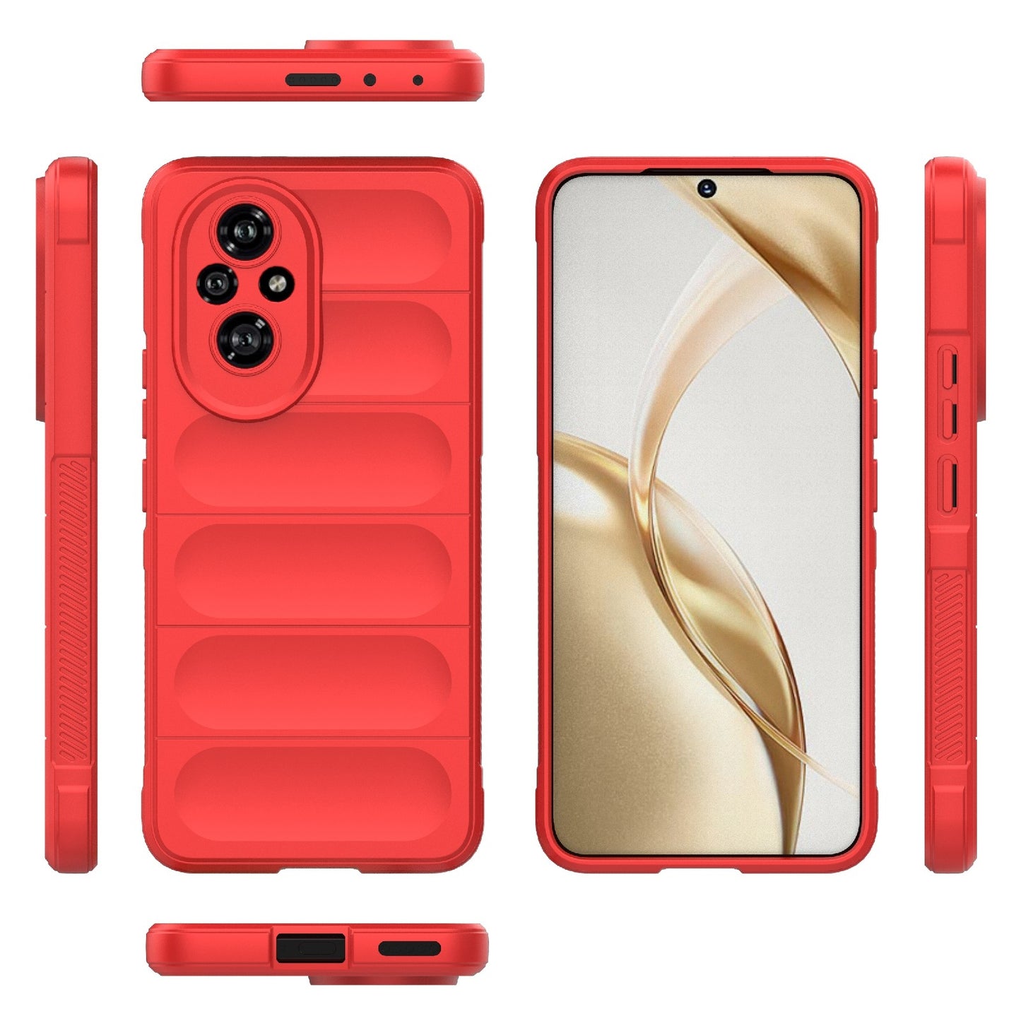 Honor 200 Magic Shield TPU + Flannel Phone Case: Durable, Non-toxic, Easy Access, Stylish Design