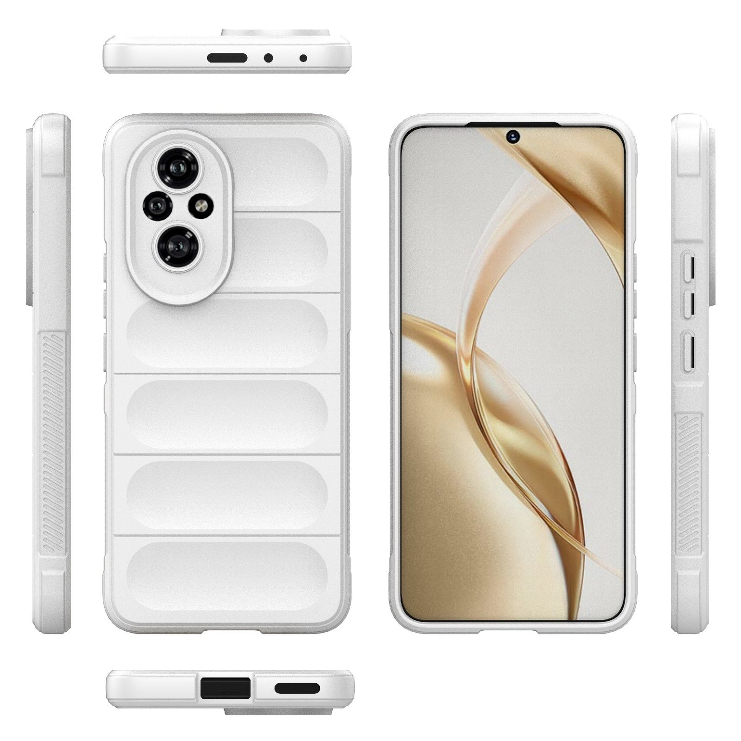 Honor 200 Magic Shield TPU + Flannel Phone Case: Durable, Non-toxic, Easy Access, Stylish Design