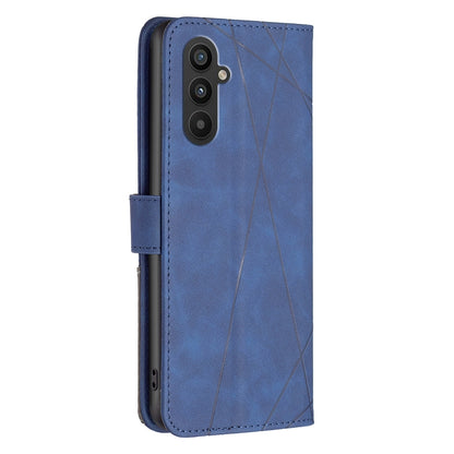 Samsung Galaxy A25 5G Wallet Case – Rhombus Texture PU Leather, Magnetic Buckle, Card Slots, Stand Function, Shockproof Protective Cover