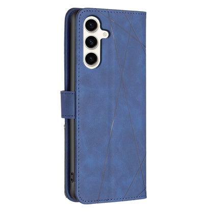 Samsung Galaxy S23 FE 5G Wallet Case – Rhombus Texture PU Leather, Magnetic Buckle, Card Slots, Stand Function, Shockproof Protective Cover