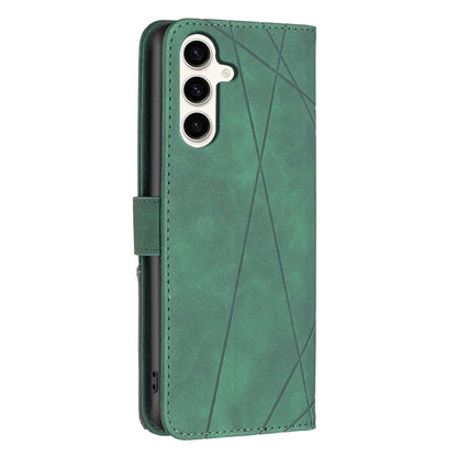 Samsung Galaxy S23 FE 5G Wallet Case – Rhombus Texture PU Leather, Magnetic Buckle, Card Slots, Stand Function, Shockproof Protective Cover