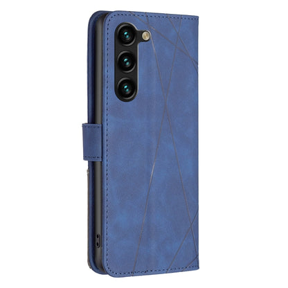 Samsung Galaxy S24+ 5G Wallet Case – Rhombus Texture PU Leather, Magnetic Buckle, Card Slots, Stand Function, Shockproof Protective Cover