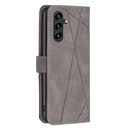 Samsung Galaxy A55 Wallet Case – Rhombus Texture PU Leather, Magnetic Buckle, Card Slots, Stand Function, Shockproof Protective Cover
