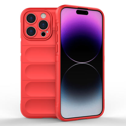iPhone 15 Pro Max Magic Shield TPU + Flannel Phone Case: Durable, Non-toxic, Easy Access, Stylish Design