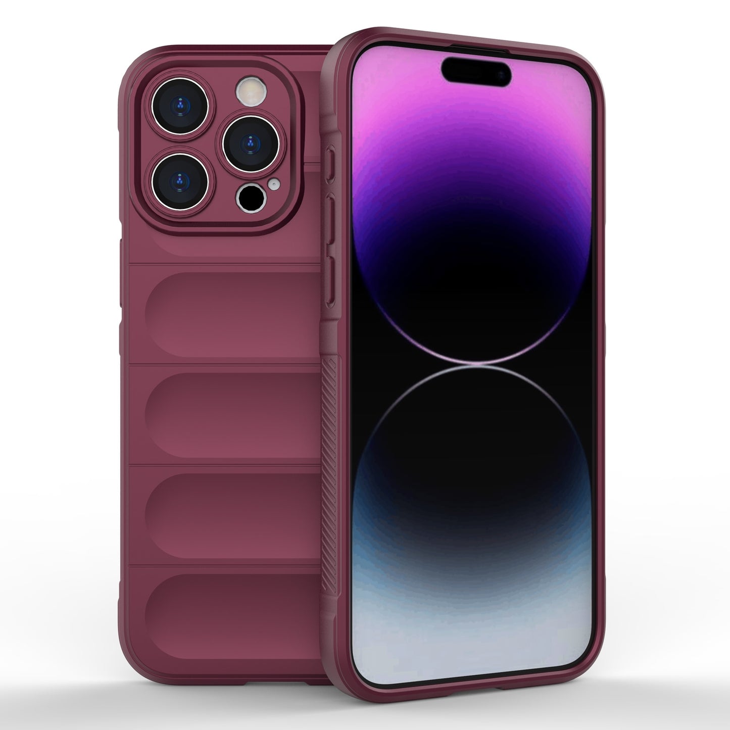 iPhone 15 Pro Max Magic Shield TPU + Flannel Phone Case: Durable, Non-toxic, Easy Access, Stylish Design