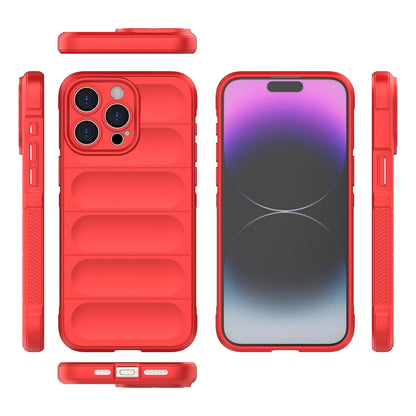 iPhone 15 Pro Max Magic Shield TPU + Flannel Phone Case: Durable, Non-toxic, Easy Access, Stylish Design