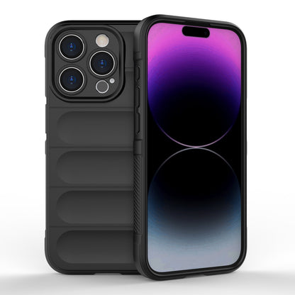 iPhone 15 Pro Magic Shield TPU + Flannel Phone Case: Durable, Non-toxic, Easy Access, Stylish Design