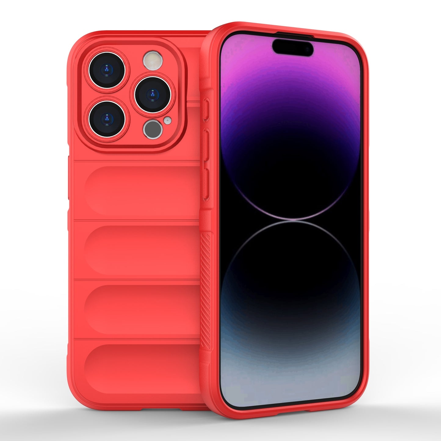 iPhone 15 Pro Magic Shield TPU + Flannel Phone Case: Durable, Non-toxic, Easy Access, Stylish Design