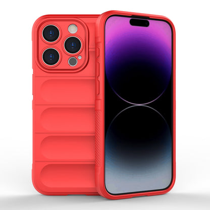 iPhone 15 Pro Magic Shield TPU + Flannel Phone Case: Durable, Non-toxic, Easy Access, Stylish Design