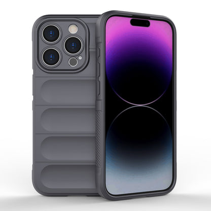 iPhone 15 Pro Magic Shield TPU + Flannel Phone Case: Durable, Non-toxic, Easy Access, Stylish Design