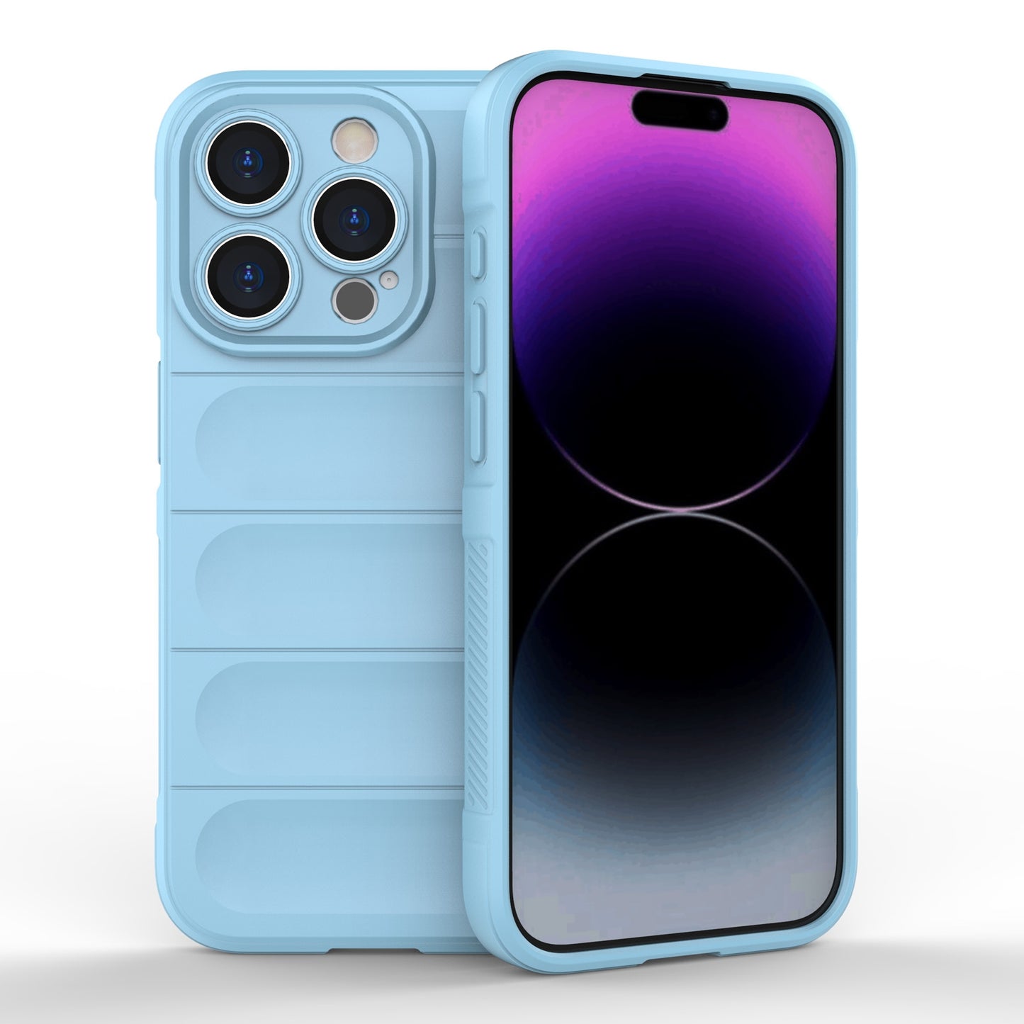 iPhone 15 Pro Magic Shield TPU + Flannel Phone Case: Durable, Non-toxic, Easy Access, Stylish Design