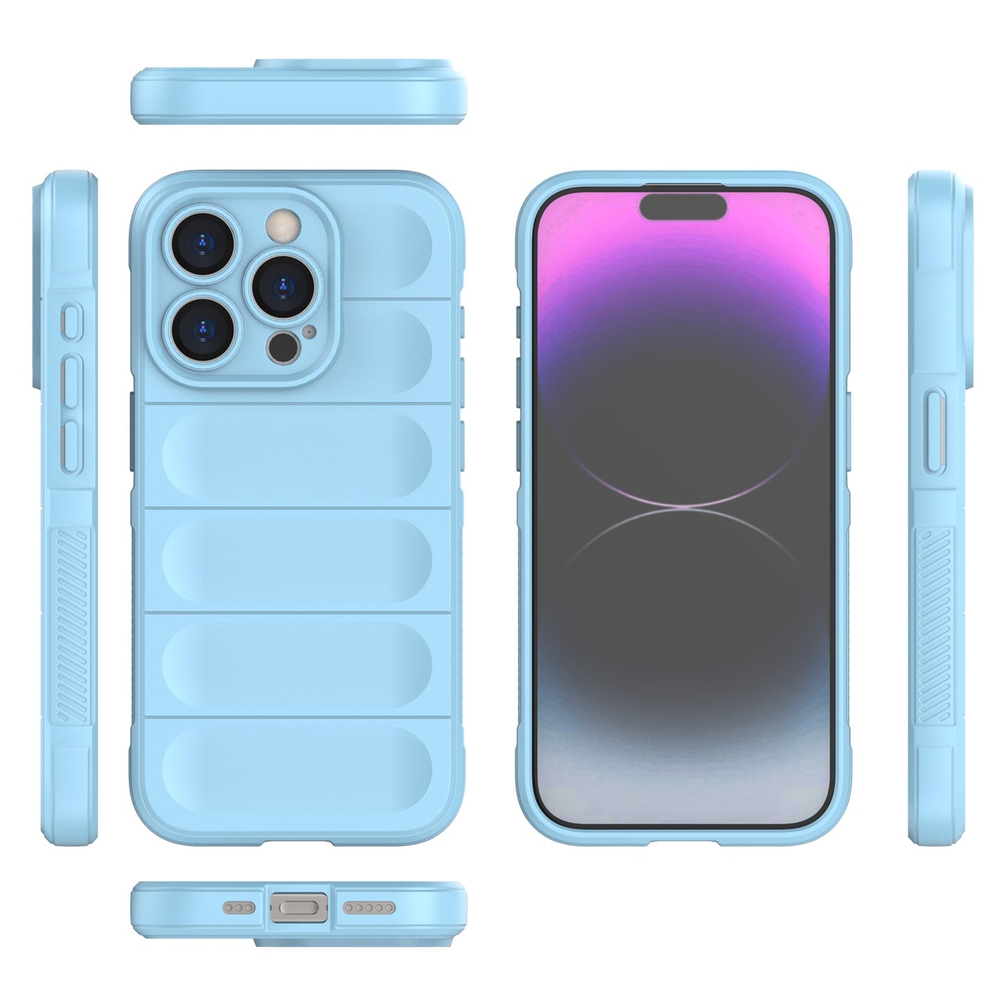 iPhone 15 Pro Magic Shield TPU + Flannel Phone Case: Durable, Non-toxic, Easy Access, Stylish Design