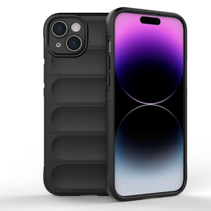 iPhone 15 Plus Magic Shield TPU + Flannel Phone Case: Durable, Non-toxic, Easy Access, Stylish Design