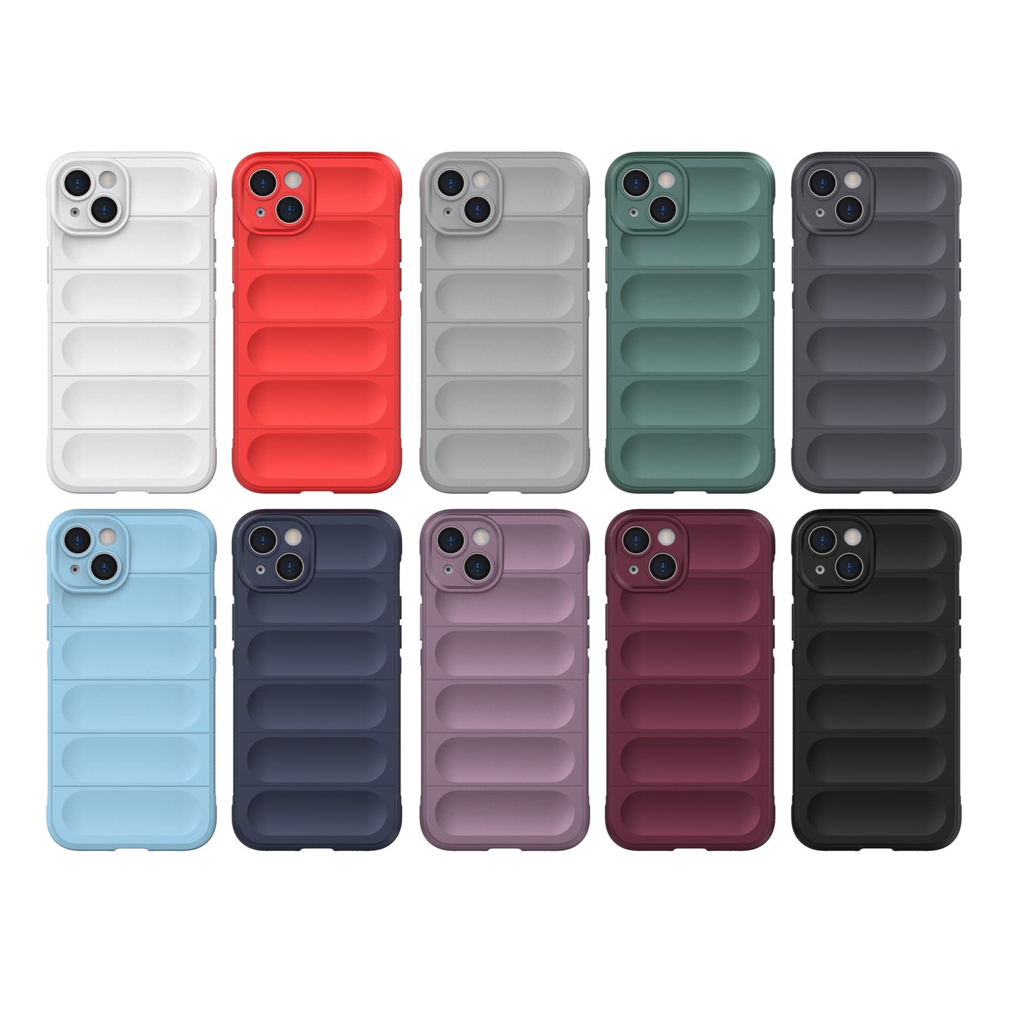 iPhone 15 Plus Magic Shield TPU + Flannel Phone Case: Durable, Non-toxic, Easy Access, Stylish Design