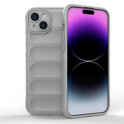 iPhone 15 Plus Magic Shield TPU + Flannel Phone Case: Durable, Non-toxic, Easy Access, Stylish Design