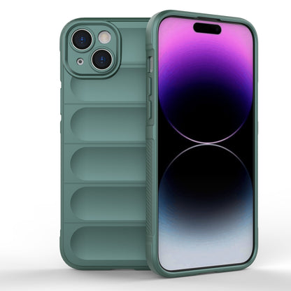 iPhone 15 Plus Magic Shield TPU + Flannel Phone Case: Durable, Non-toxic, Easy Access, Stylish Design