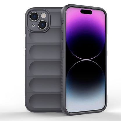 iPhone 15 Plus Magic Shield TPU + Flannel Phone Case: Durable, Non-toxic, Easy Access, Stylish Design