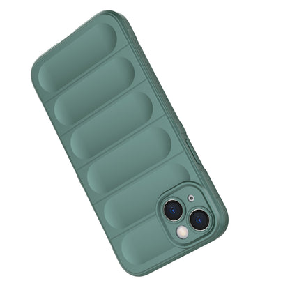 iPhone 15 Plus Magic Shield TPU + Flannel Phone Case: Durable, Non-toxic, Easy Access, Stylish Design