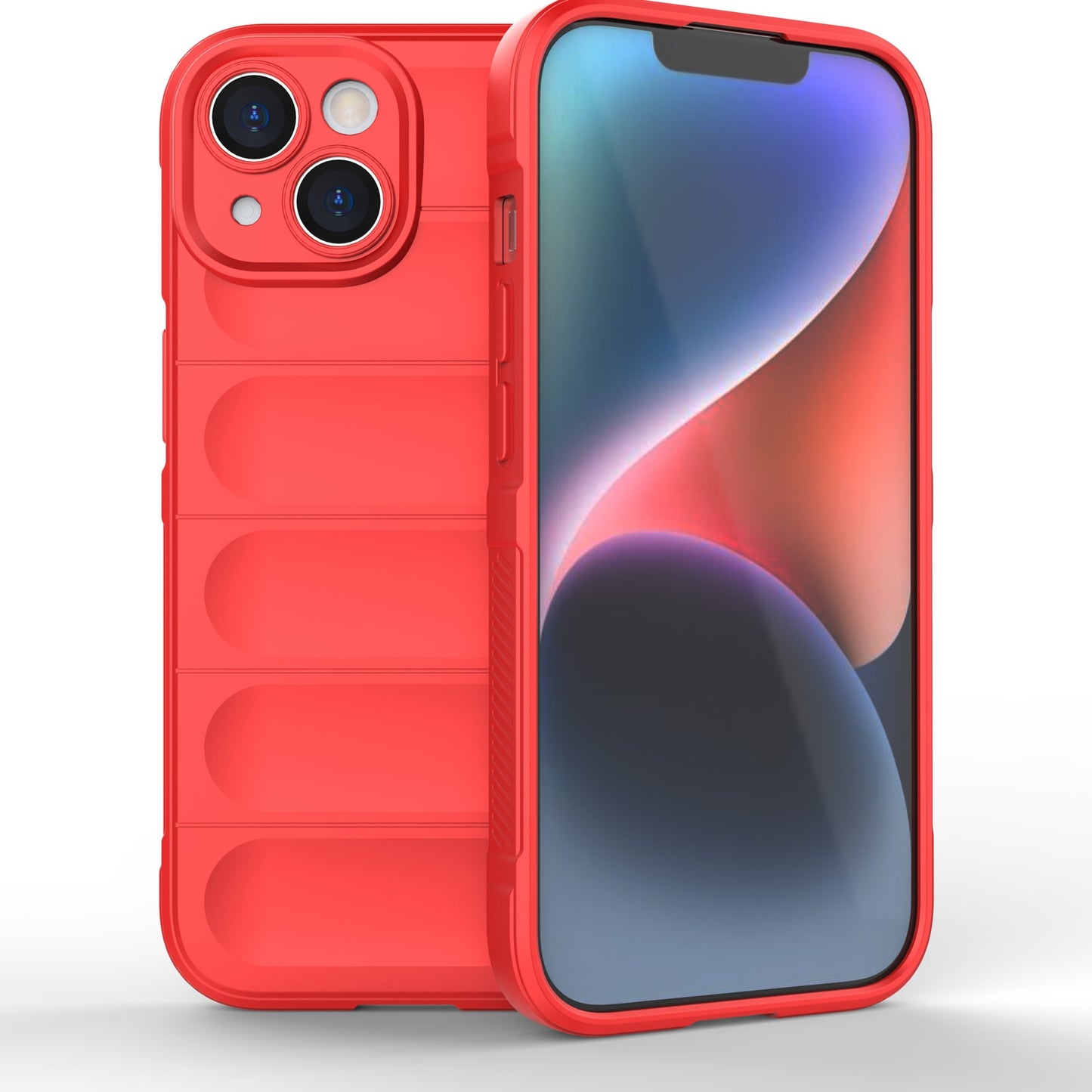 iPhone 15 Magic Shield TPU + Flannel Phone Case: Durable, Non-toxic, Easy Access, Stylish Design