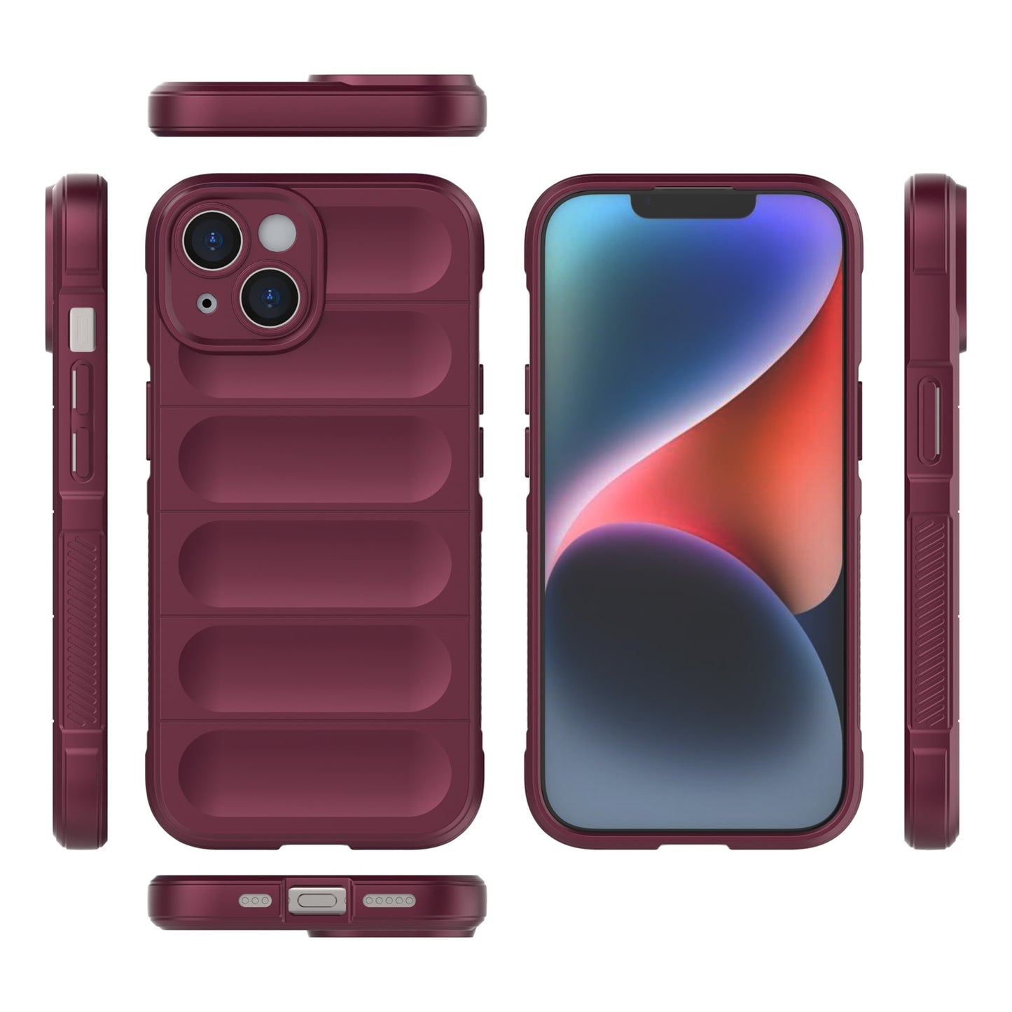 iPhone 15 Magic Shield TPU + Flannel Phone Case: Durable, Non-toxic, Easy Access, Stylish Design