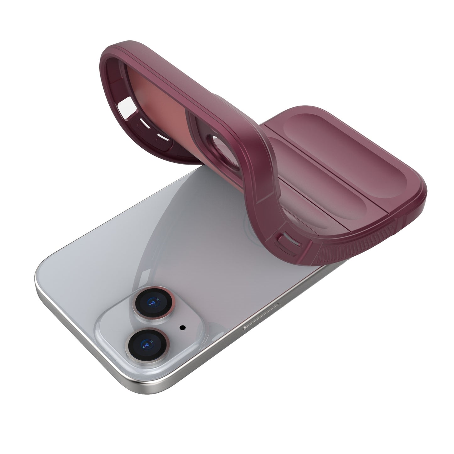 iPhone 15 Magic Shield TPU + Flannel Phone Case: Durable, Non-toxic, Easy Access, Stylish Design